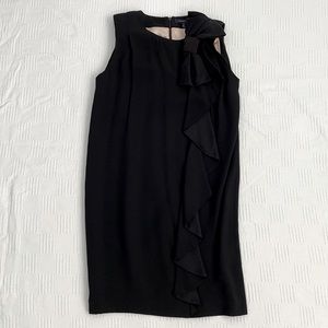 French Connection Black Sleeveless Ruffle Dress